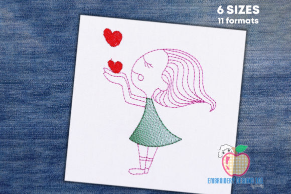 Review: Girl Giving Flying Kiss for Business Merch
