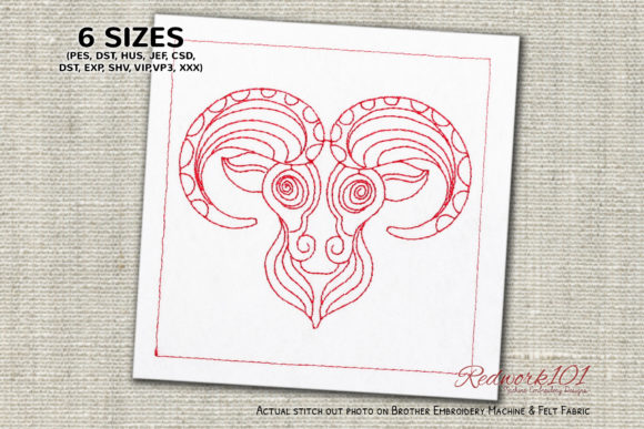 Reviewing Animal Face Aries Redwork for Merch