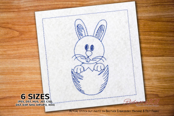 Reviewing Bunny out of Cracked Egg Redwork for Easter