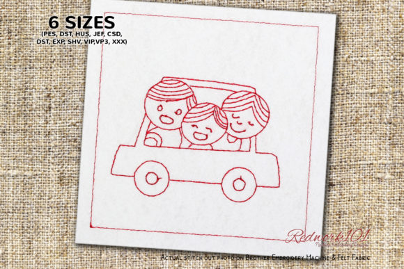 Reviewing the Cute Hapy Family in Car Lineart Design