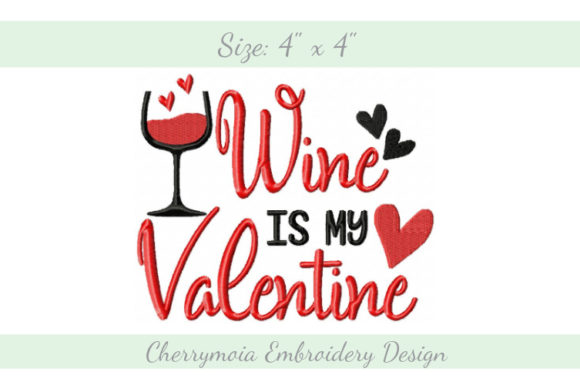 Reviewing Wine is My Valentine for Holiday Embroidery