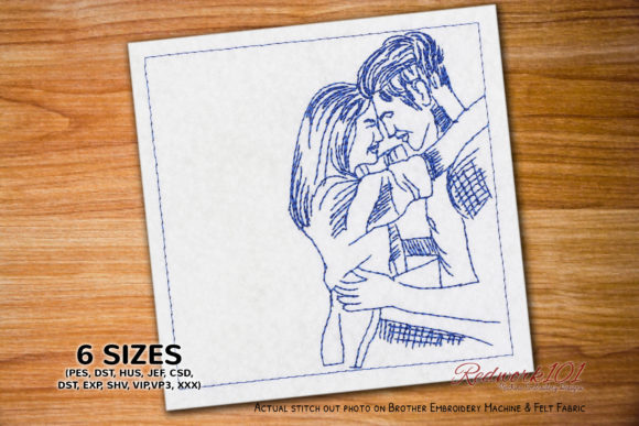 Reviewing Young Couple in Love Redwork Design for Boutique Sweatshirts