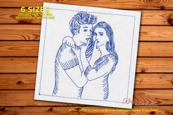 Valentine Couple Redwork: A Designer’s Review